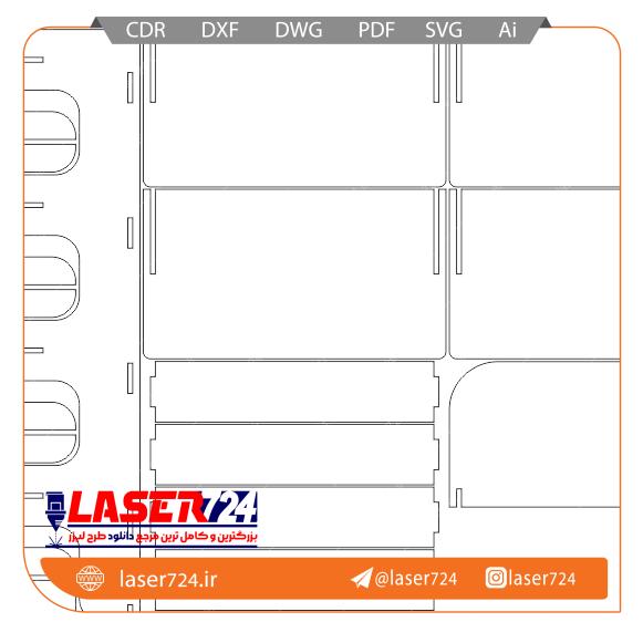 تصویر طرح استند نیم متری چهار طبقه #2